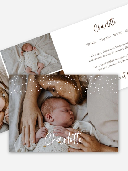 Faire-part naissance Enfant des étoiles