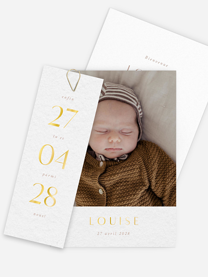 Faire-part naissance Grande date