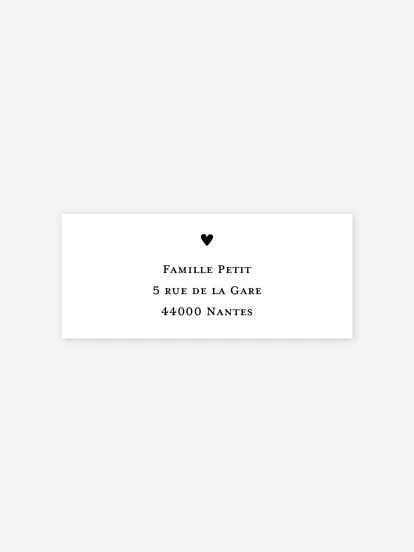 Étiquette expéditeur naissance Doux bonheur