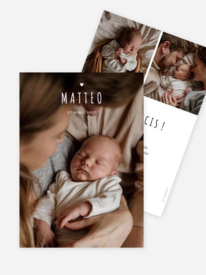 Faire-part naissance Doux bonheur