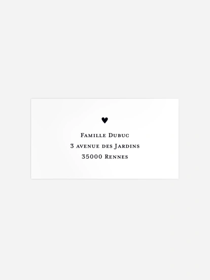 Étiquette destinataire naissance Doux bonheur