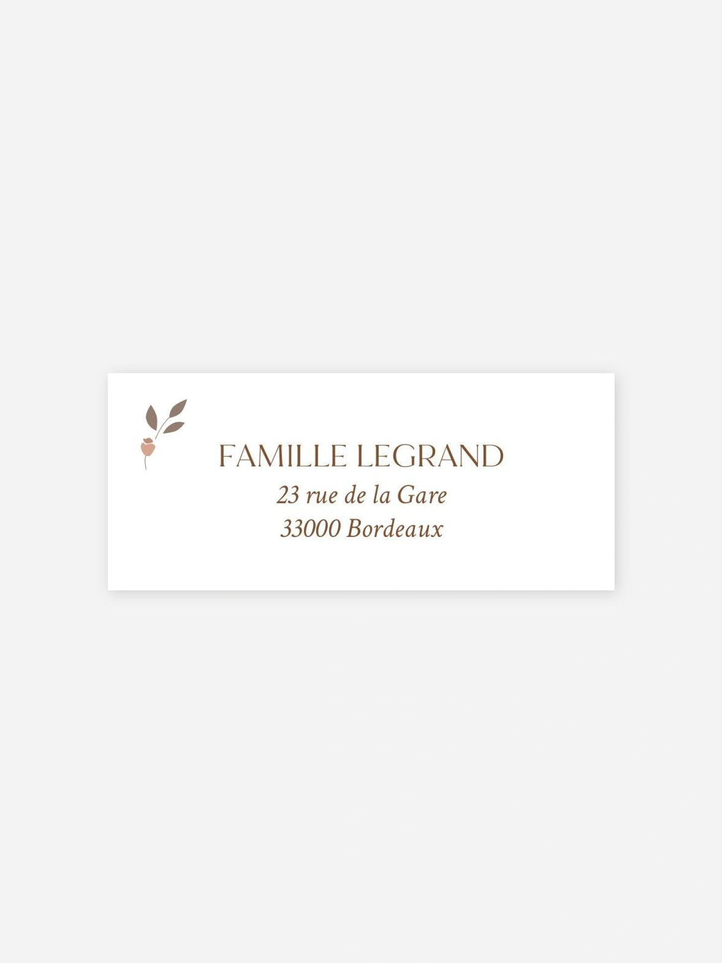 Étiquette expéditeur naissance Ashley 1