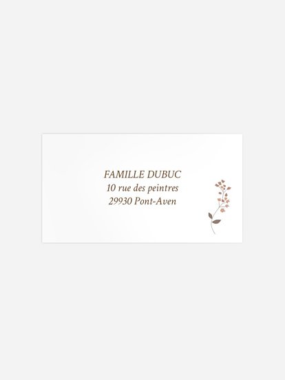 Étiquette destinataire naissance Ashley 1