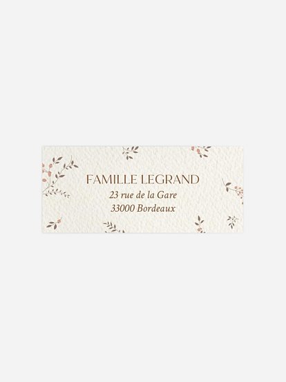 Étiquette expéditeur naissance Ashley 2