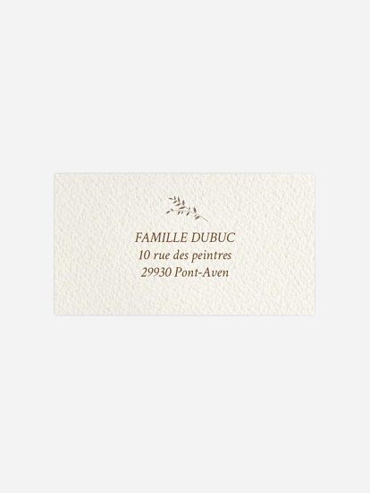 Étiquette destinataire naissance Ashley 2