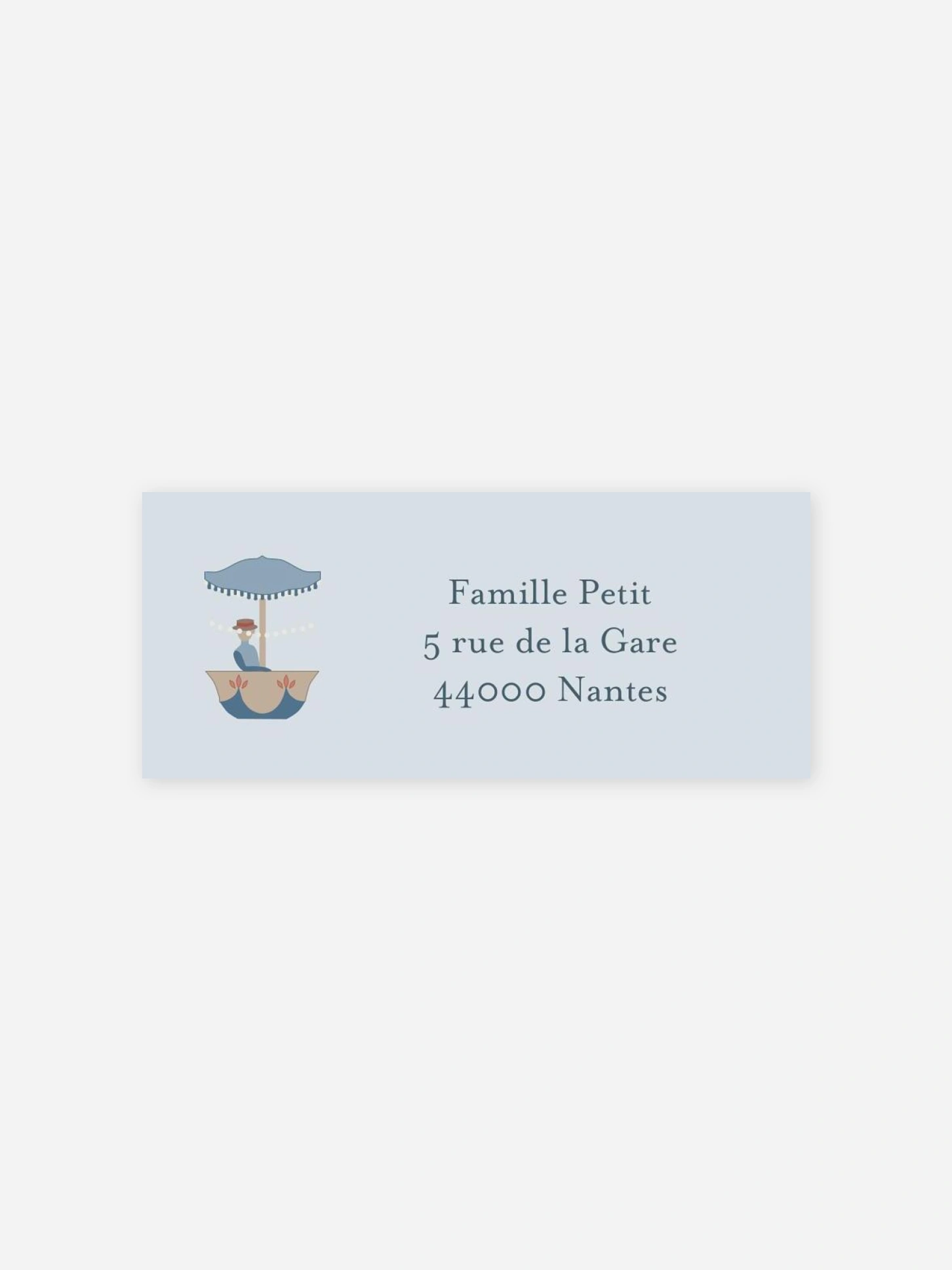 Étiquette expéditeur naissance Carousel 1
