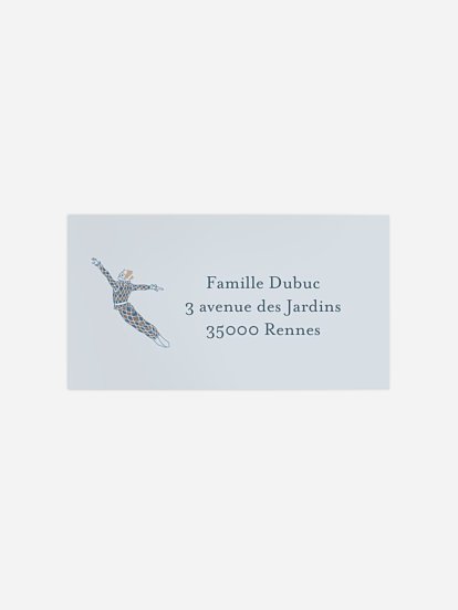 Étiquette destinataire naissance Carousel 1