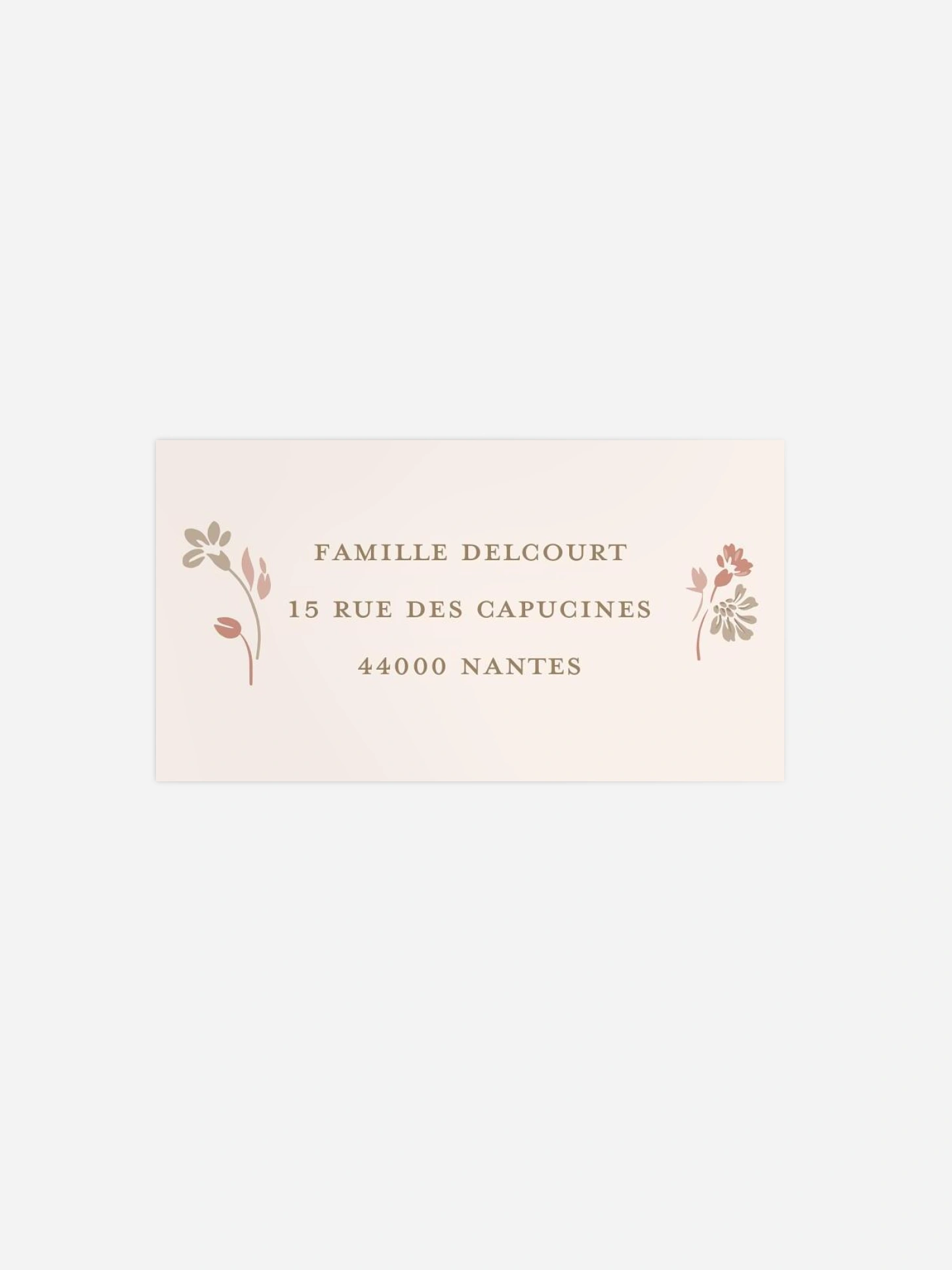 Étiquette destinataire naissance Augusta 1