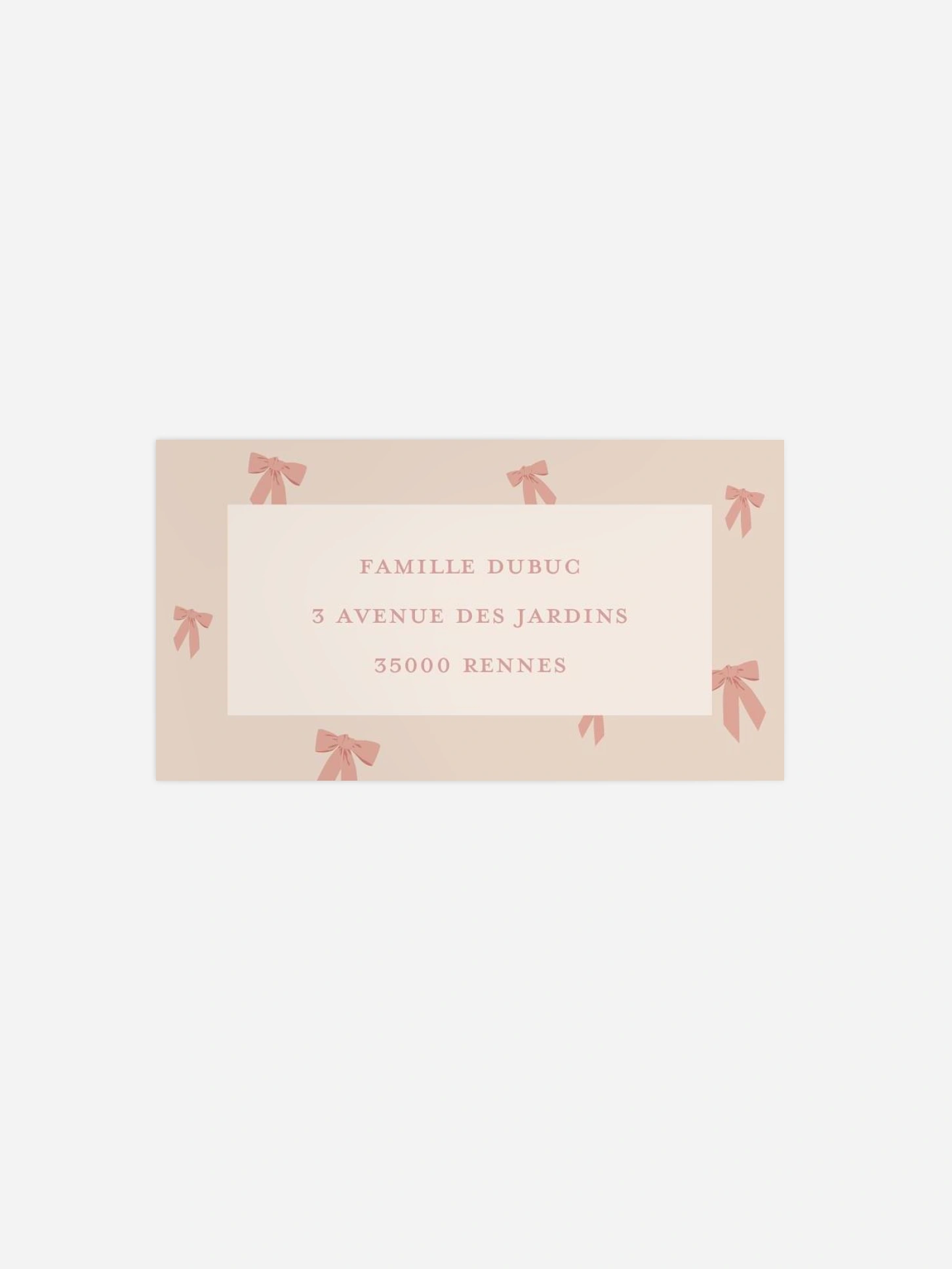 Étiquette destinataire naissance Bows 1