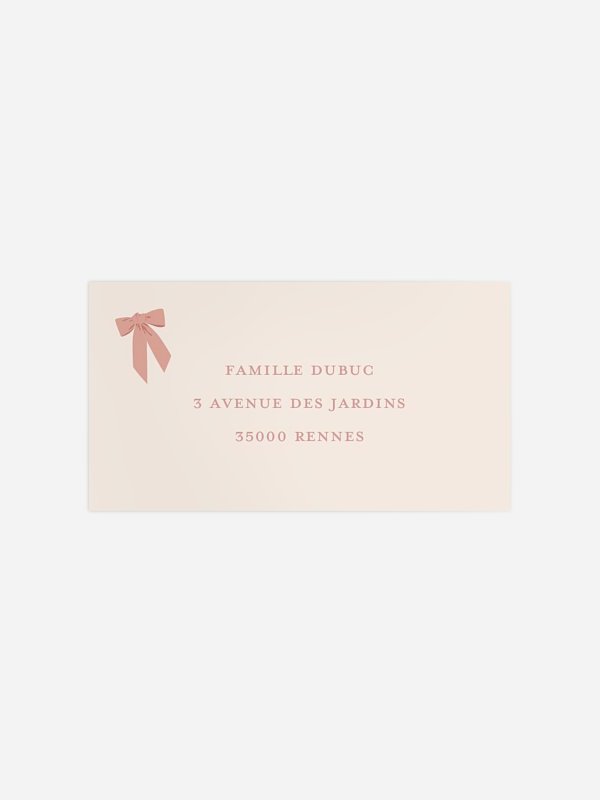 Étiquette destinataire naissance Bows 2