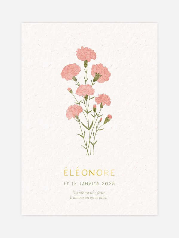 Fleur de naissance - janvier