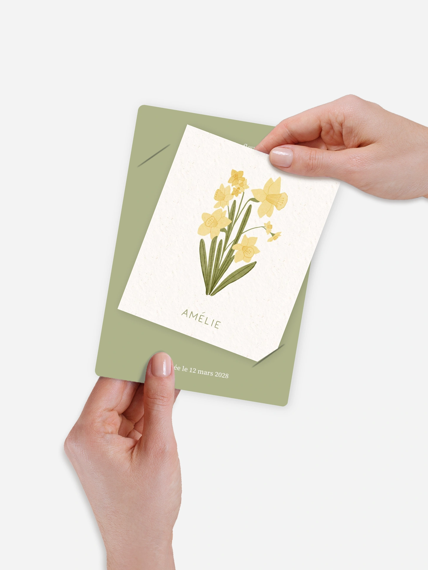 Faire-part naissance Fleur de naissance - mars