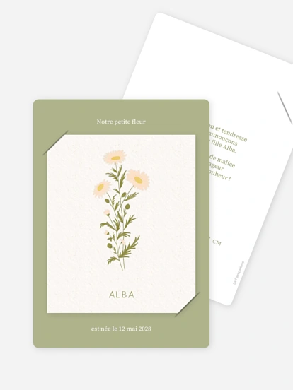 Faire-part naissance Fleur de naissance - mai