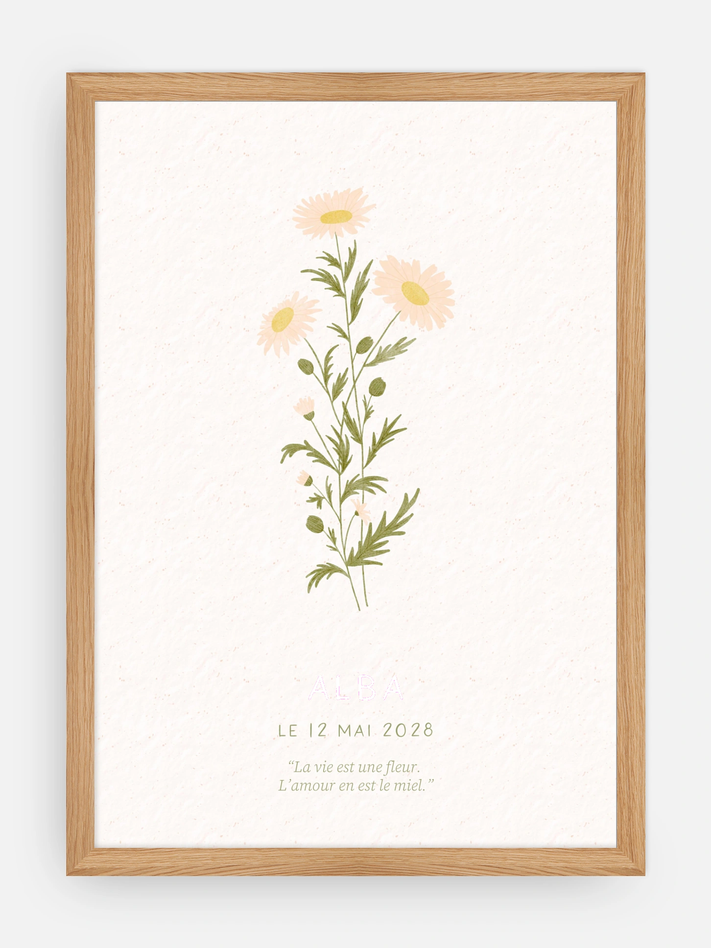 Affiche naissance Fleur de naissance - mai