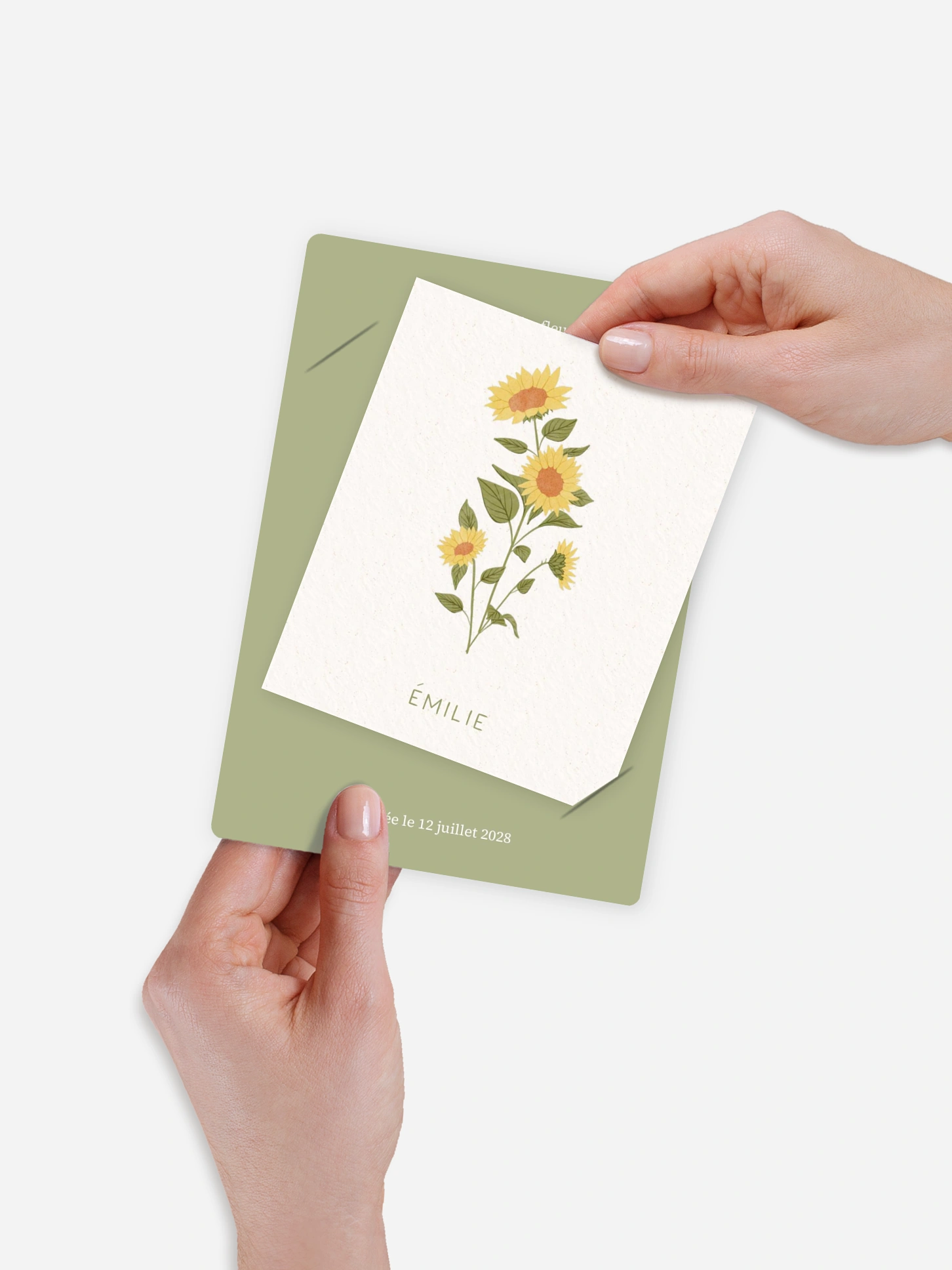 Faire-part naissance Fleur de naissance - juillet