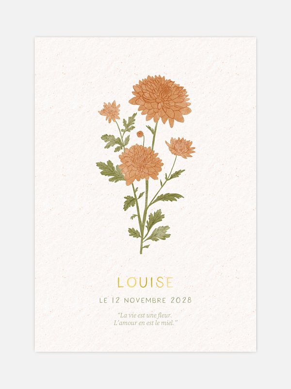 Fleur de naissance - novembre