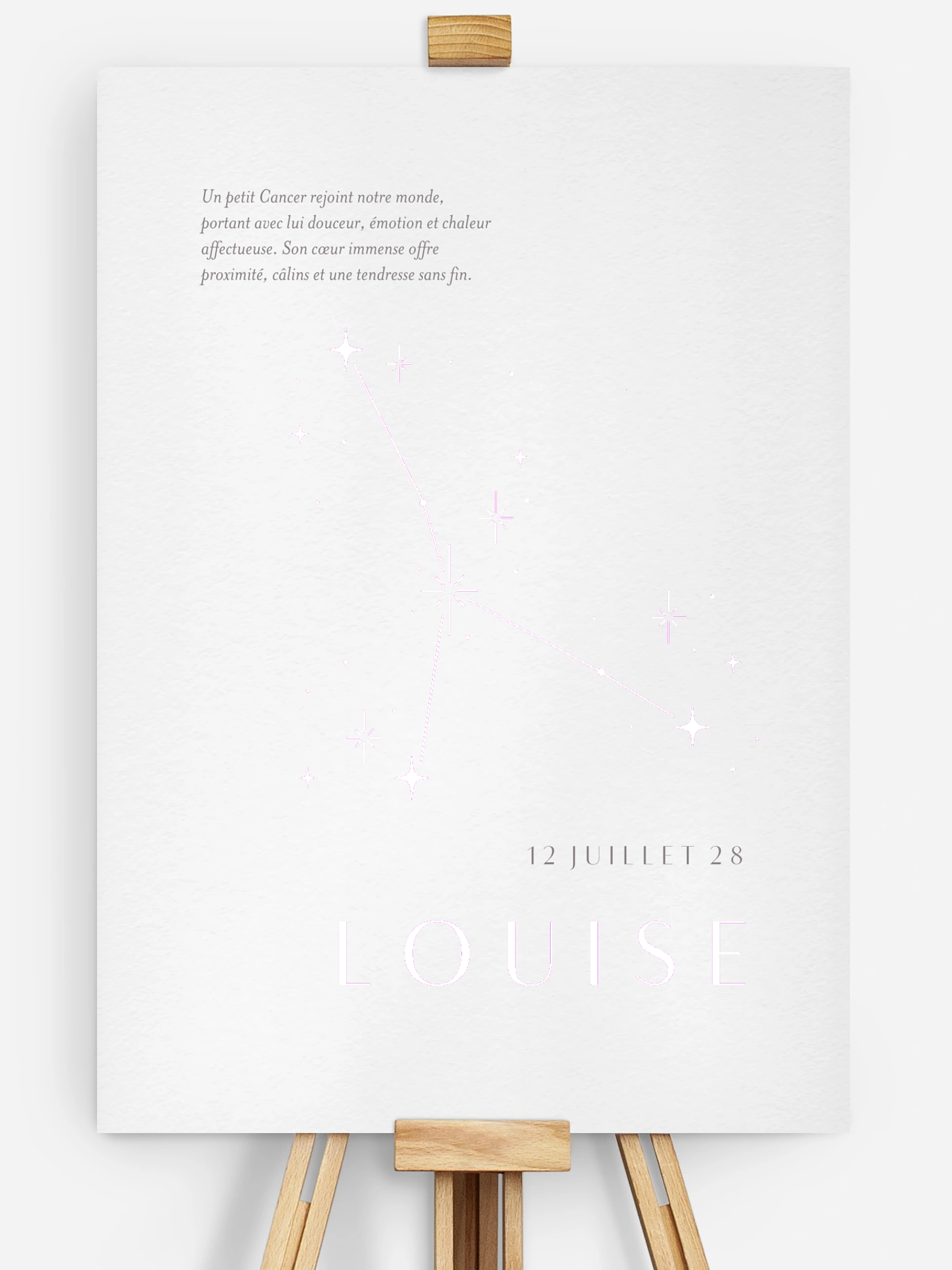 Affiche naissance Constellation du Cancer