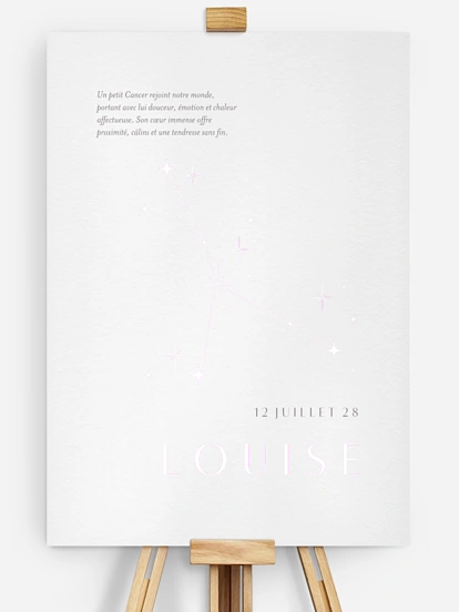 Affiche naissance Constellation du Cancer