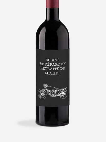 Étiquette pour bouteille Moto