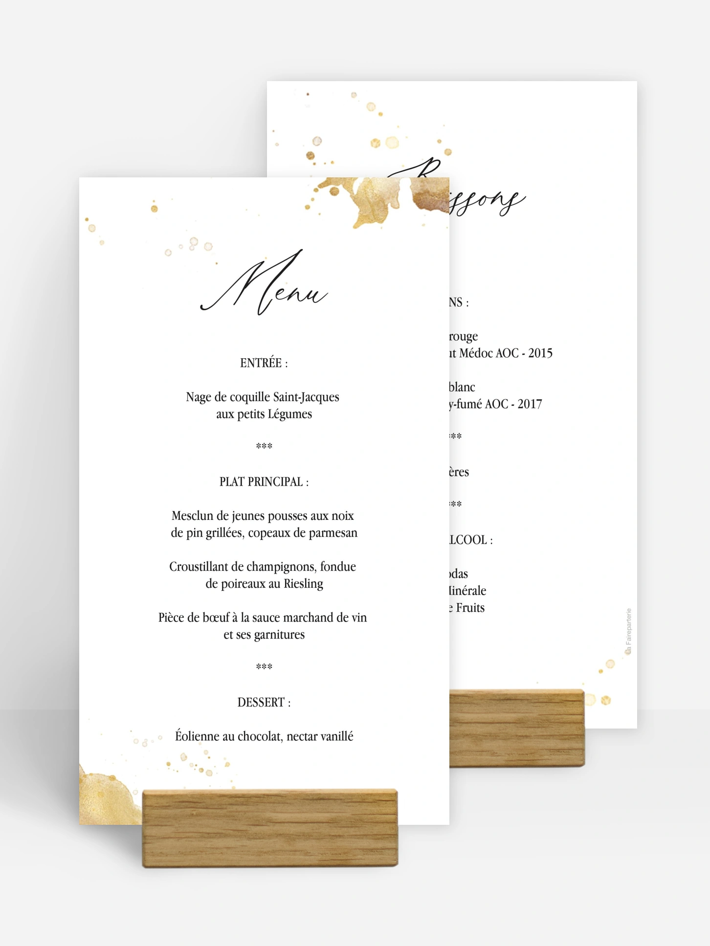 menu anniversaire Flûte à champagne