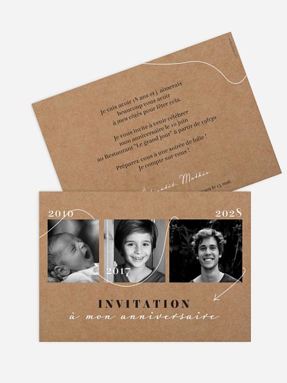Carte d'invitation anniversaire - Invitations d'anniversaire 30