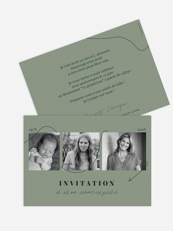 invitation anniversaire 50 Au fil du temps