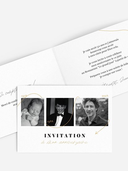 invitation anniversaire 50 Au fil du temps