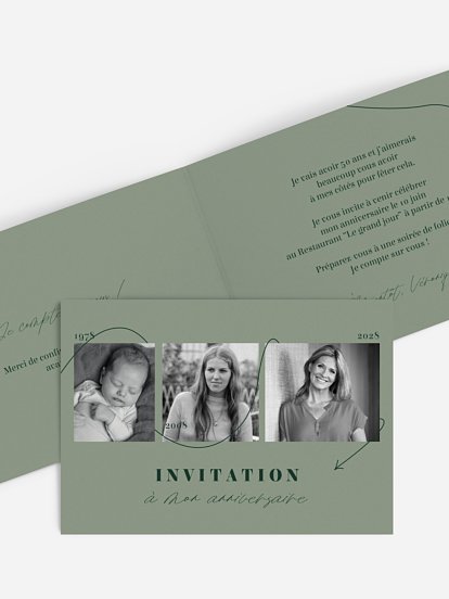 invitation anniversaire 50 Au fil du temps