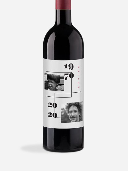 Étiquette pour bouteille Avant - après