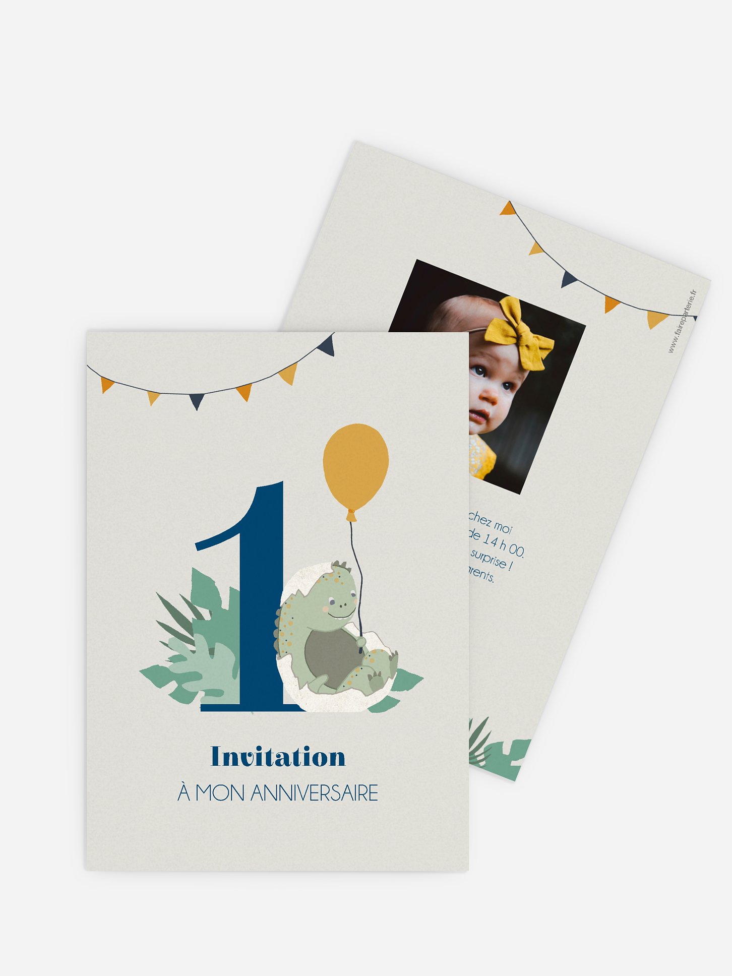 invitation anniversaire enfant Dinosaure