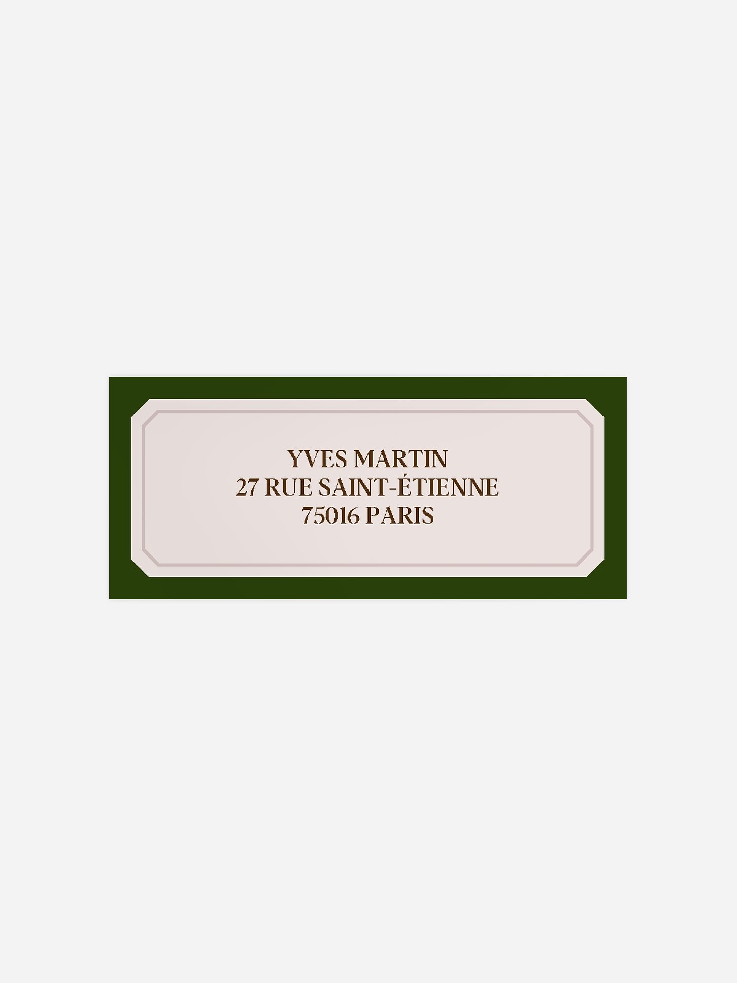 étiquette expéditeur anniversaire Château