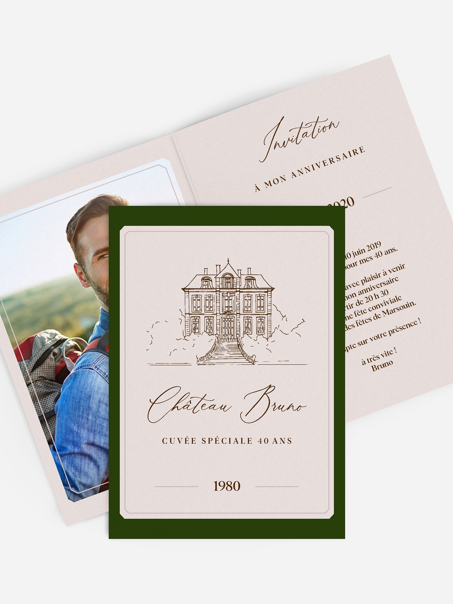invitation anniversaire 40 Château