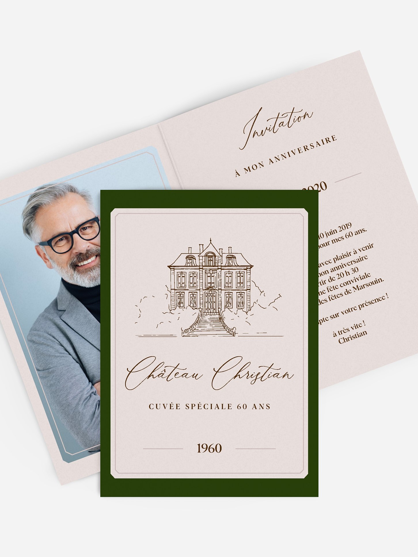 invitation anniversaire 60 Château