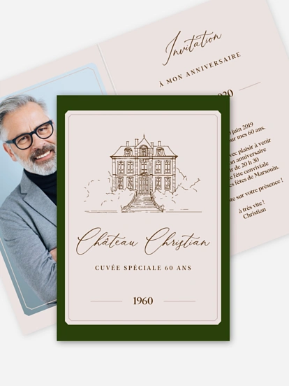 invitation anniversaire 60 Château