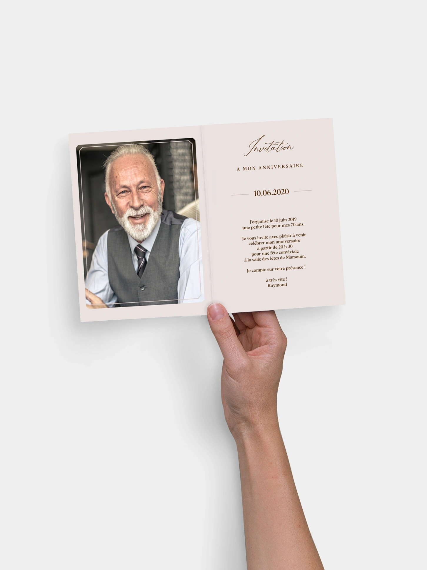 invitation anniversaire 70 Château