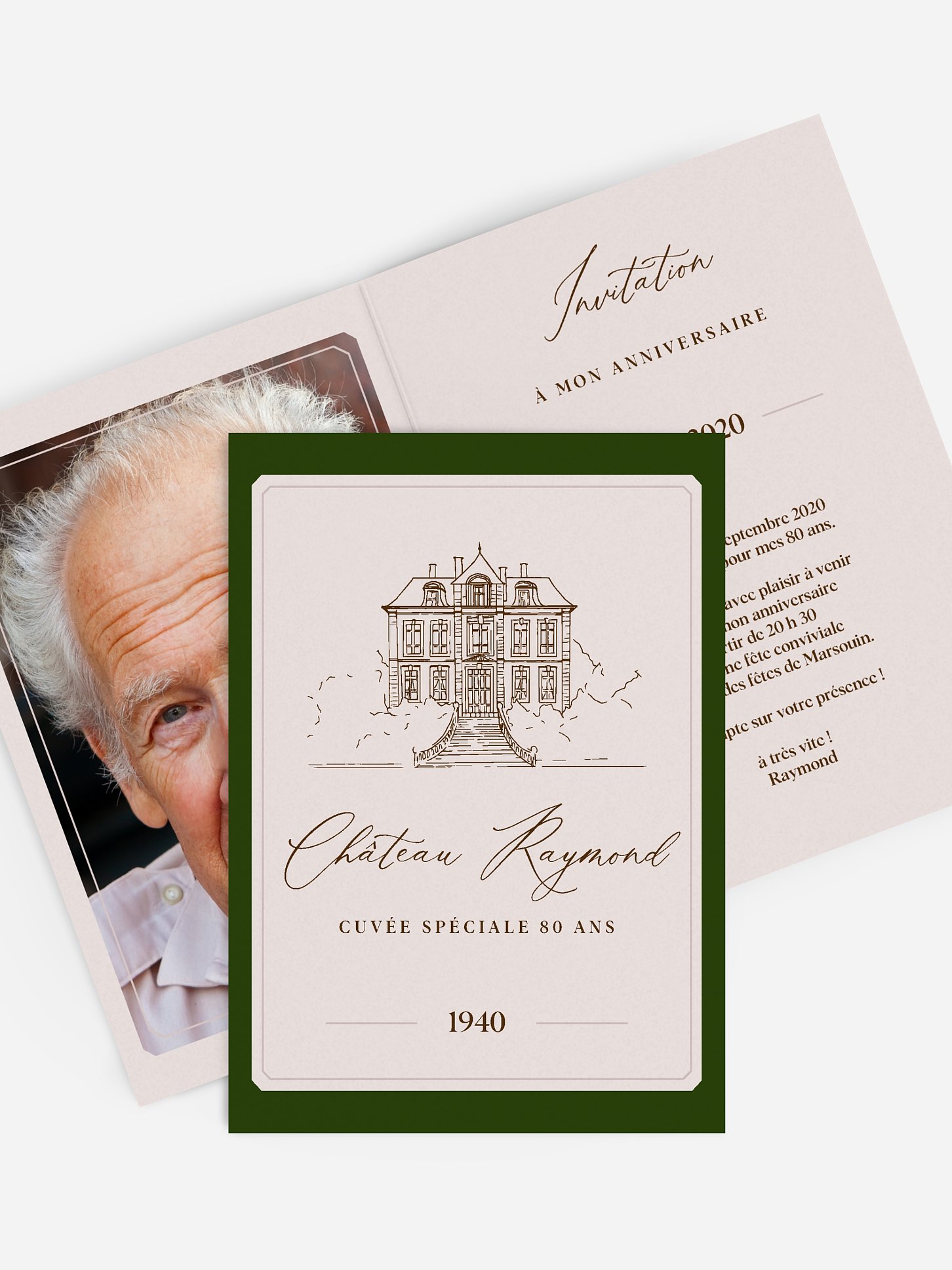 invitation anniversaire 80 Château