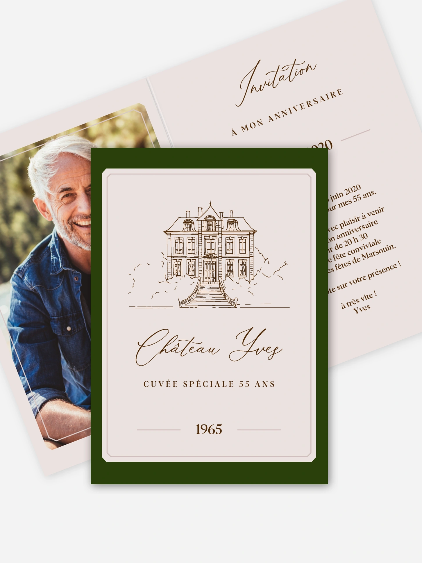 invitation anniversaire Château