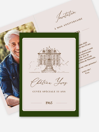 invitation anniversaire Château