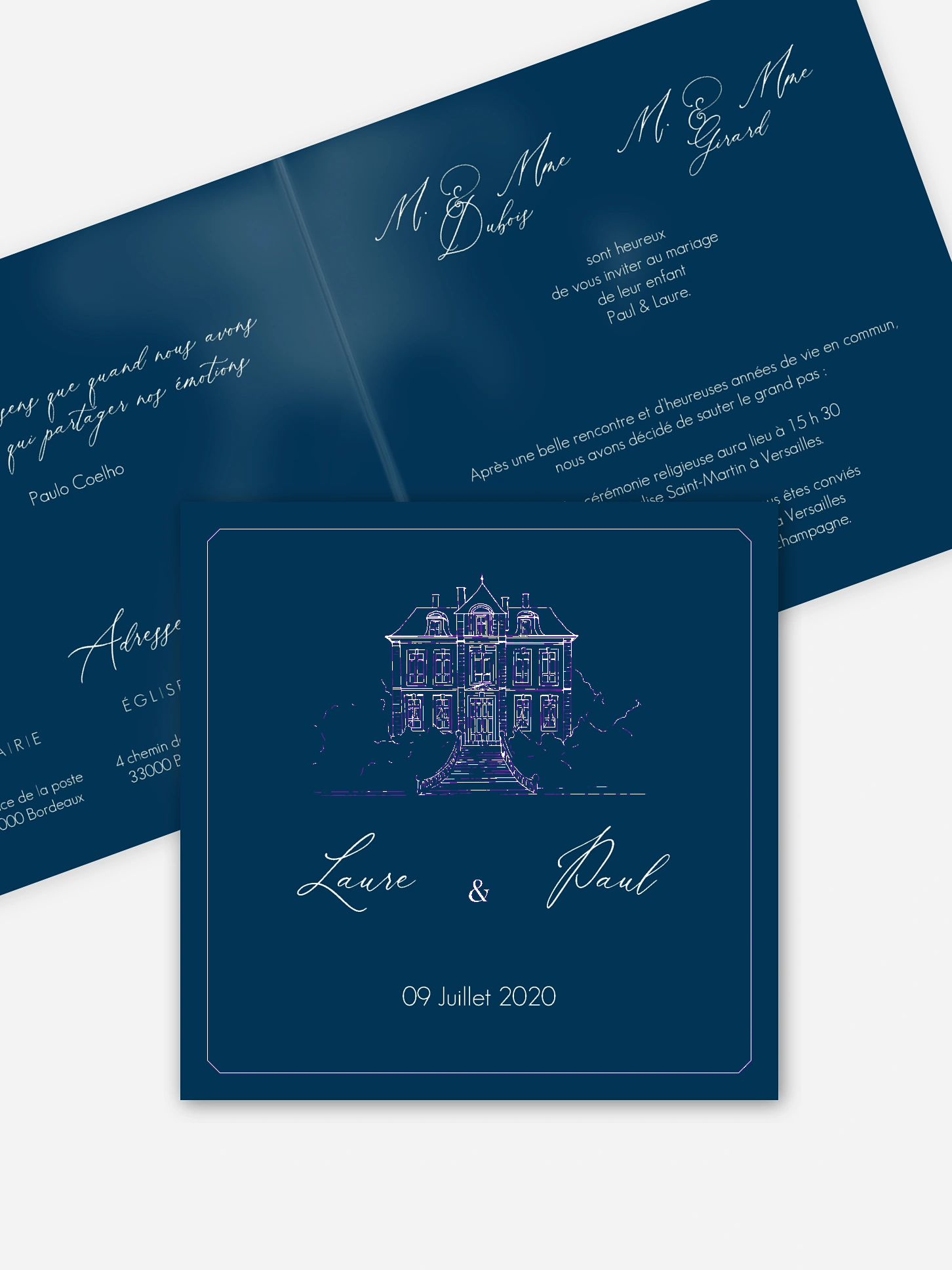 Faire-part de mariage Château