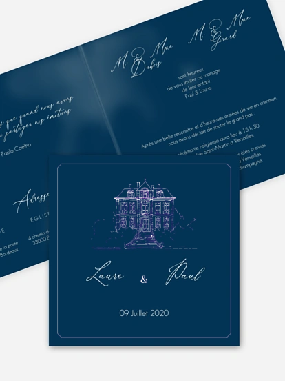 Faire-part de mariage Château