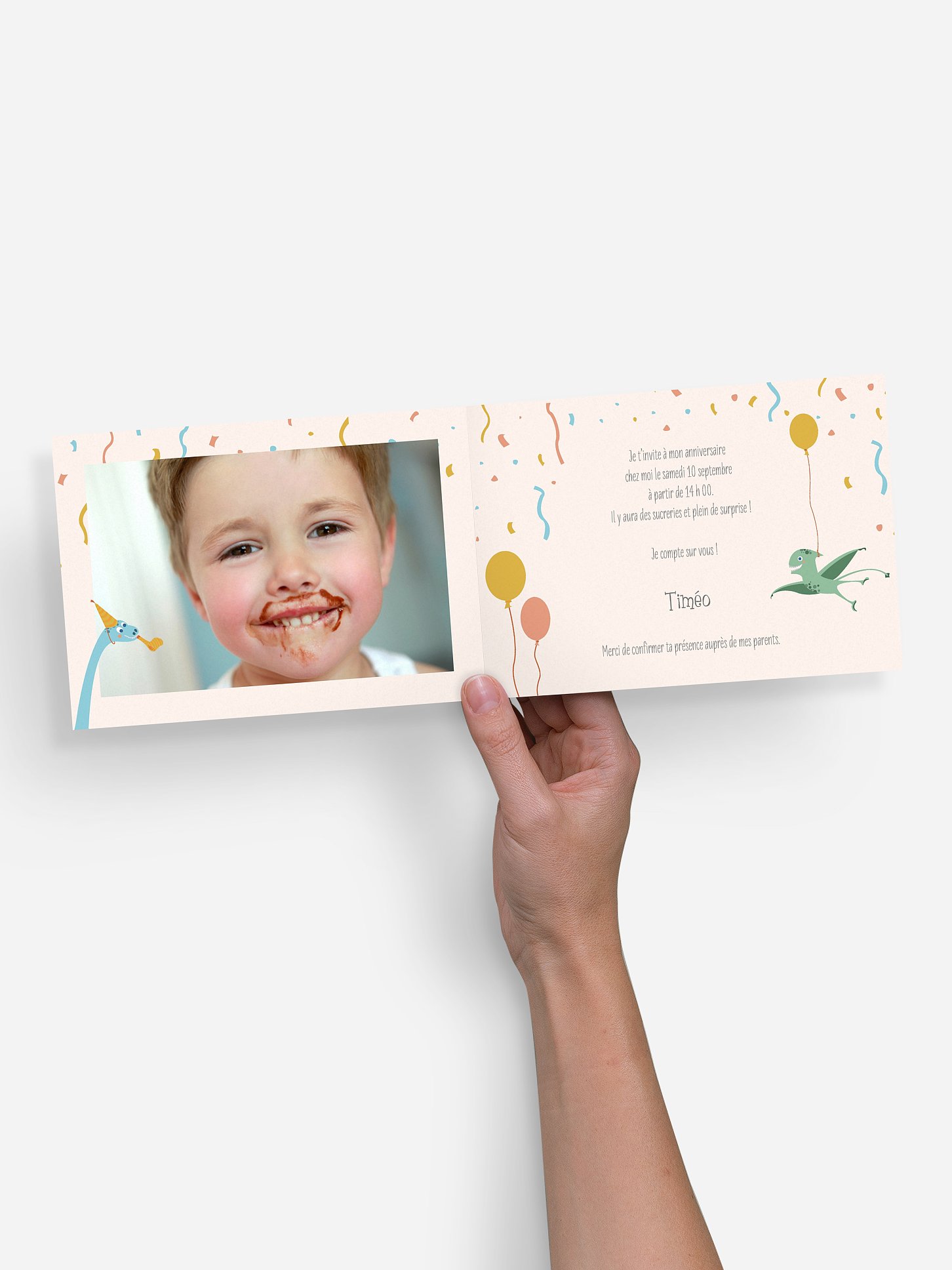 invitation anniversaire enfant Fête des Dinosaures