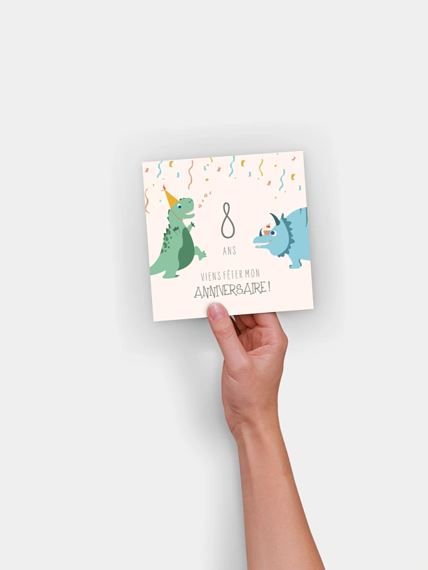 invitation anniversaire enfant Fête des Dinosaures