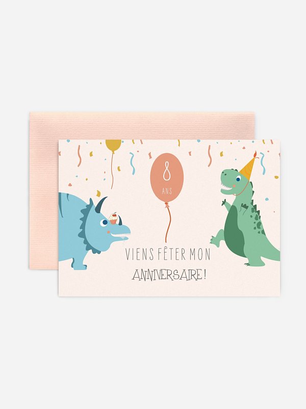 Invitation anniversaire dinosaures - Fête