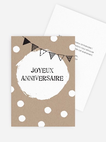 Carte de correspondance Joyeux anniversaire