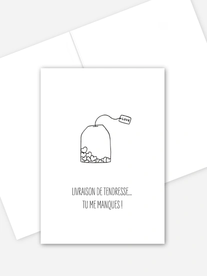 Carte de correspondance Message du coeur