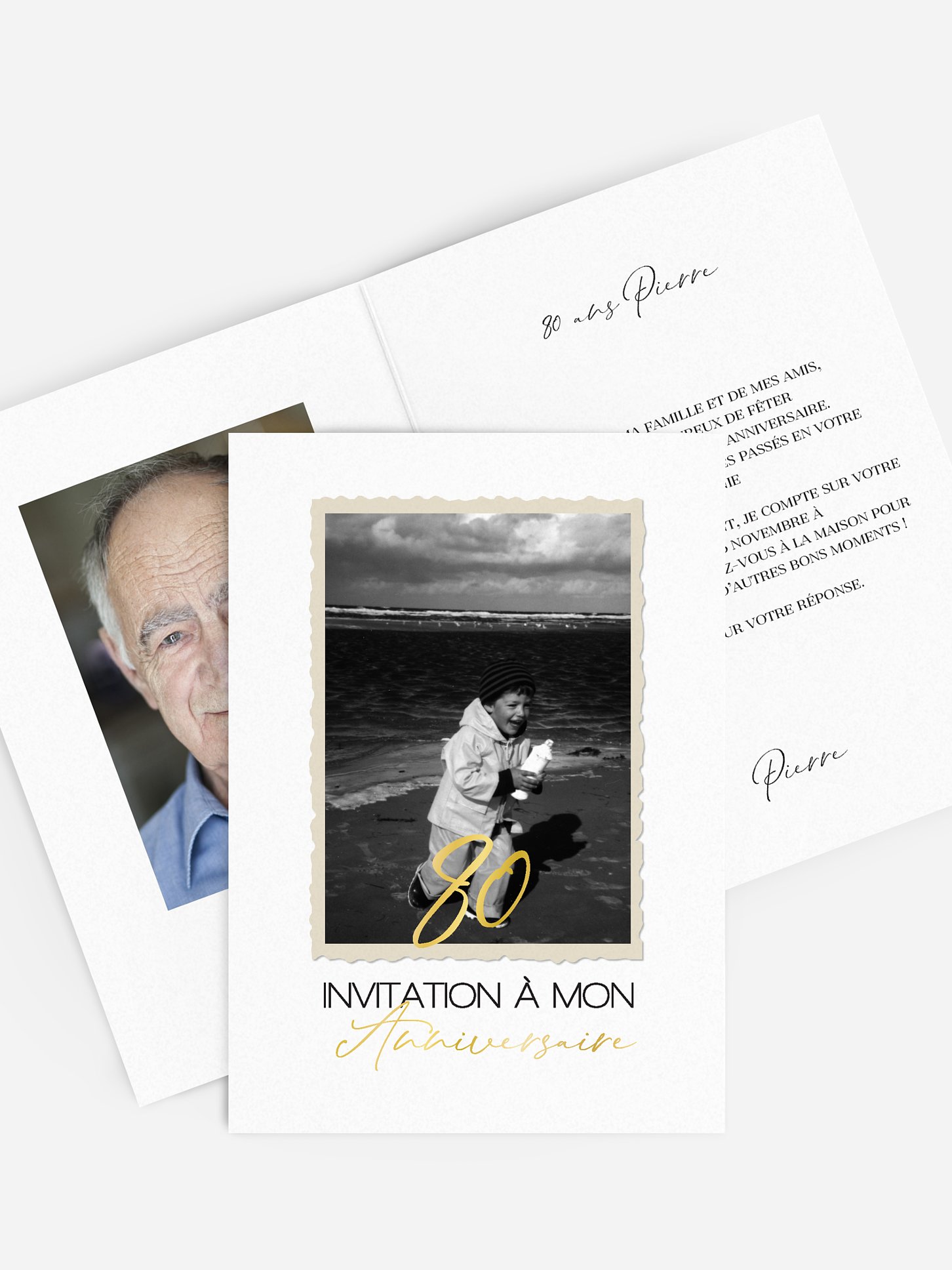 invitation anniversaire 80 Souvenirs d'enfance