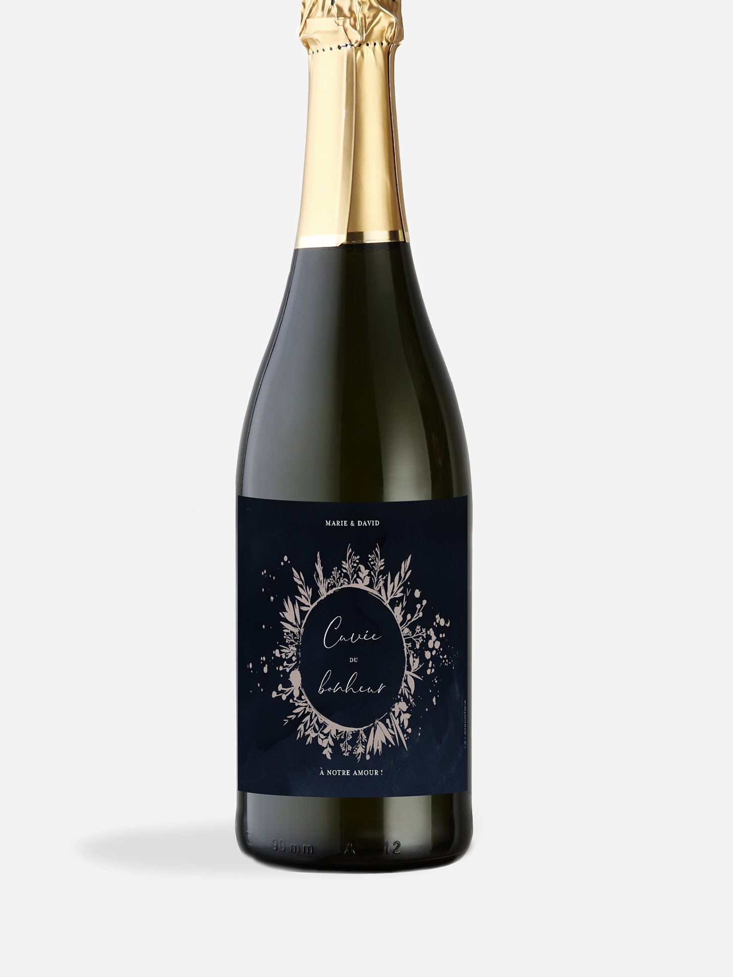 Étiquette bouteille Envolée florale