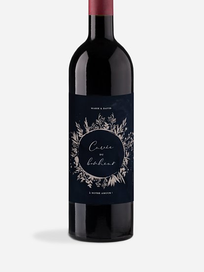 Étiquette bouteille Envolée florale
