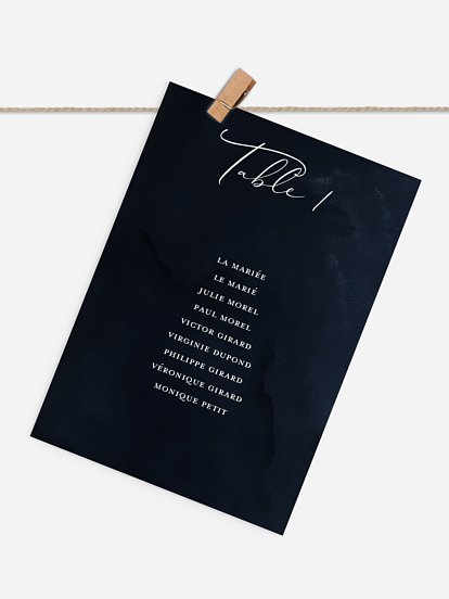 Cartons plan de table mariage Envolée florale