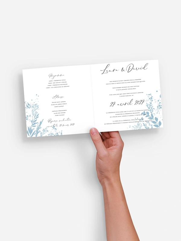 Faire-part de mariage Envolée florale